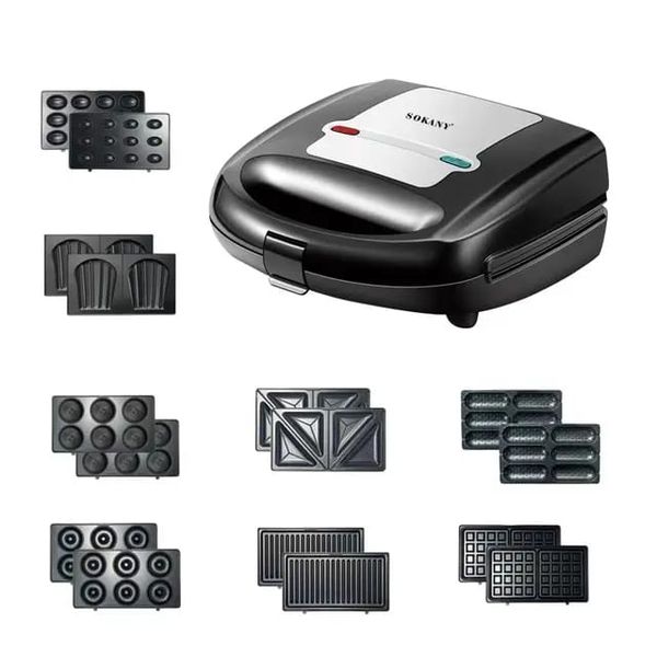 Multi-function Removable Detachable Plates 8 In 1 Breakfast Sandwich Maker