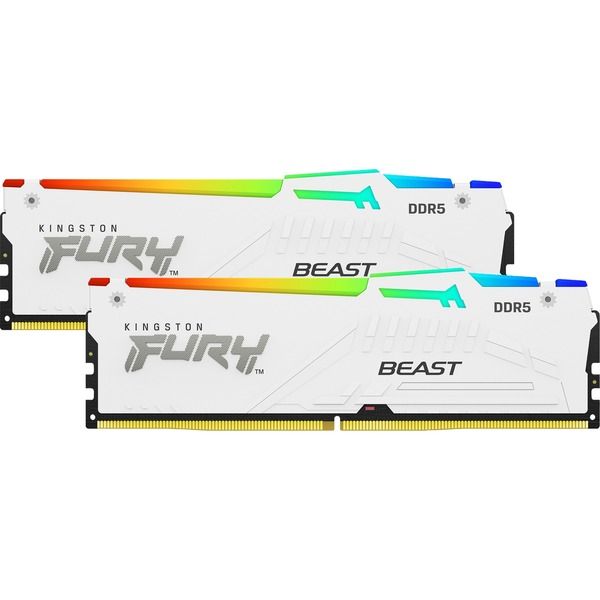 Kingston Fury Beast White RGB 64GB (2x32GB) 5600MT/s CL36 DDR5 Expo DIMM