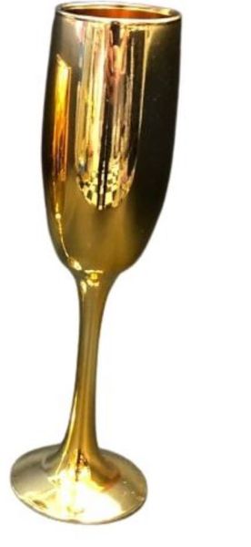 Elegant Metallic style Champagne glasses - set of 6