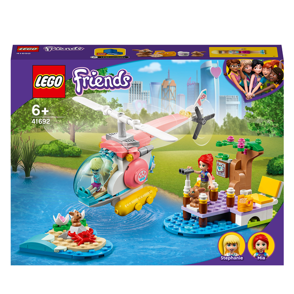 LEGO Friends Vet Clinic Rescue Helicopter Toy 41692