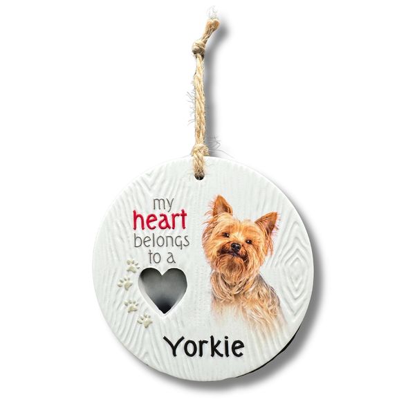 Piece of my Heart Ceramic Plaque - Yorkie
