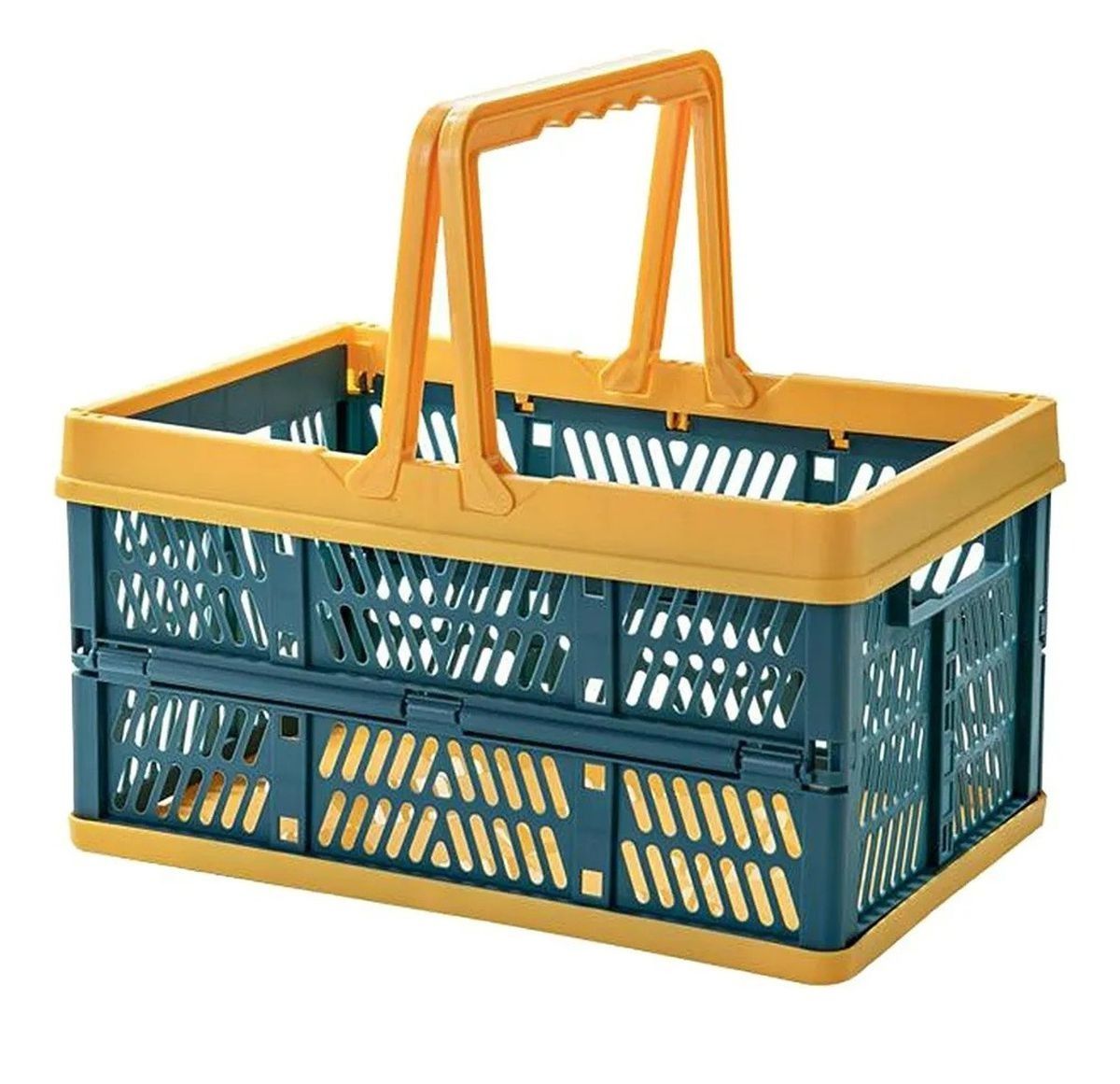 Collapsible Plastic Storage Boxes Crate Picnic Basket 45cm Buy Online