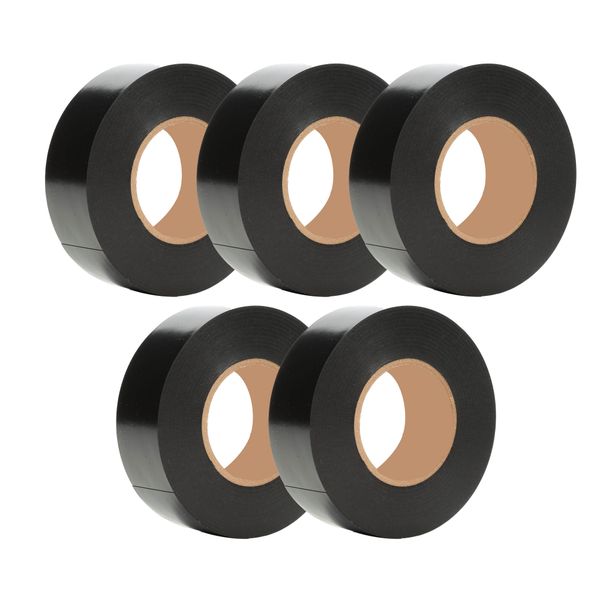 5 Packs 18MM x 25M Black Vinyl Insulation Tape Electrical Tape