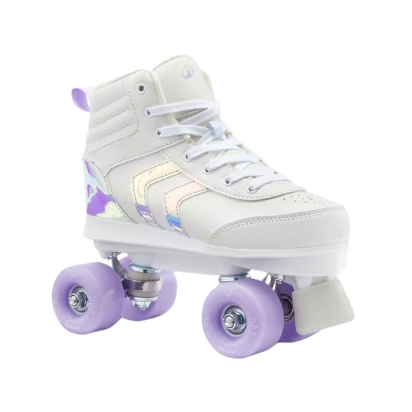 Btwin Vintage Style Quad Roller Skates 100 - Lilac
