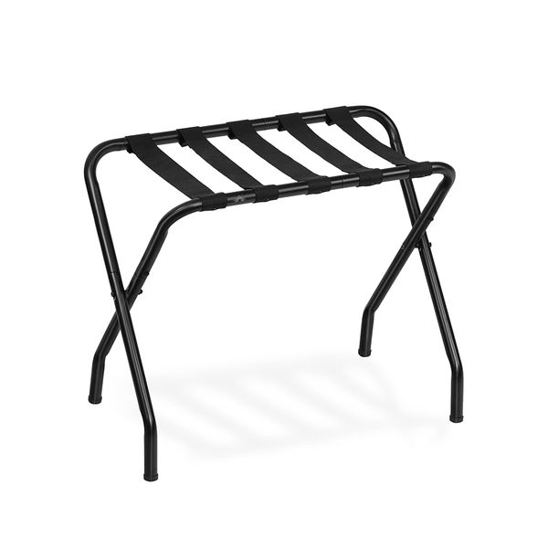 ALANES Foldable Metal Luggage Rack Luggage Storage Shelf with Nylon Straps