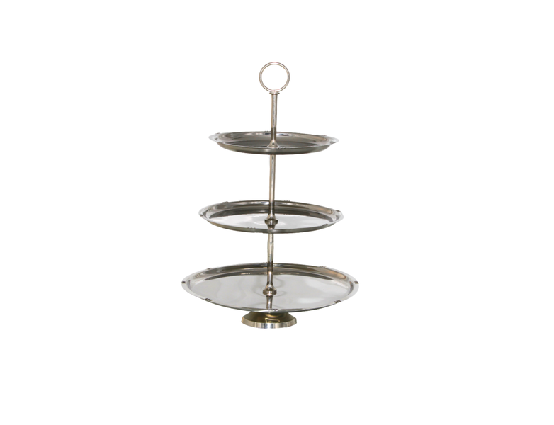 Silver 3-Tier Cake / Cup Cake Stand - Multi Use