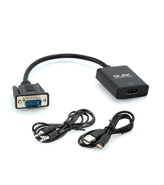 DW Glink GL-009 VGA to HDTV Adapter with Audio (Black)