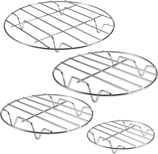 4 Pack Stainless Steel Cooling Racks 7 8 9 10 Inch Round