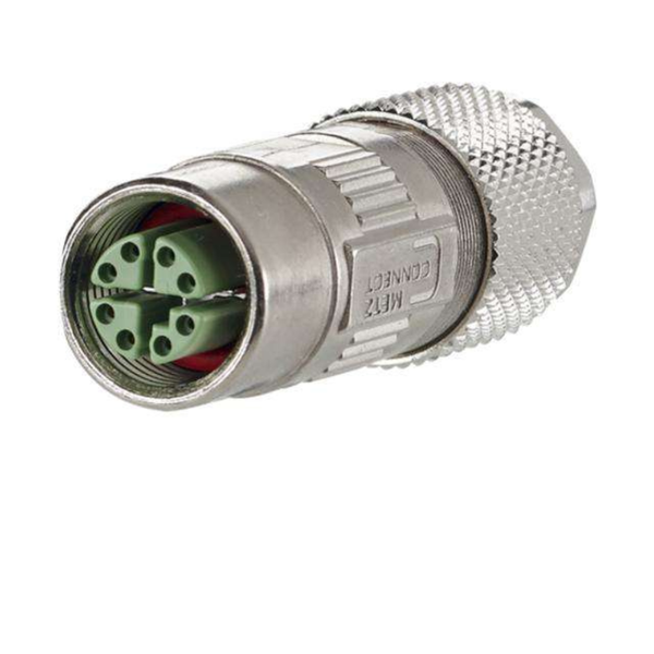 MMF881A315 M12 X-Coded 8-Pole Female Connector, IDT, Shielded, 9mm