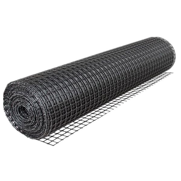 Garden Black Durable Plastic Animal Barrier Mesh Fence Roll - 10m