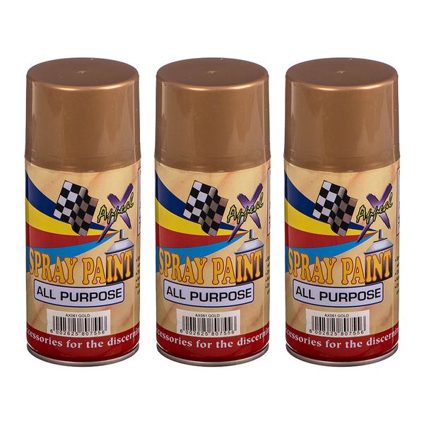 Spray Paint Metallic Gold (250ml X 3)