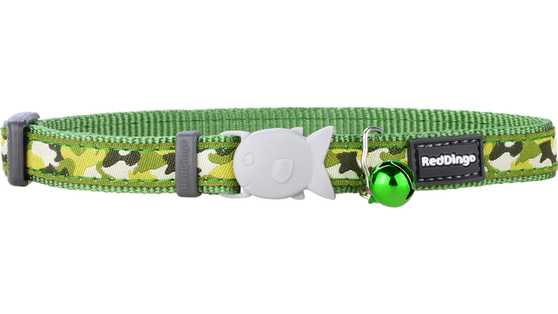 Red Dingo Design Cat Collar - Camouflage Green