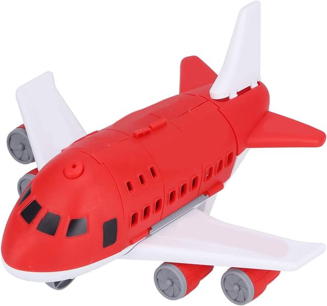 Kid's Toy, Airplane Toy Set Durable with 4 Pcs Trolleys and Accessories