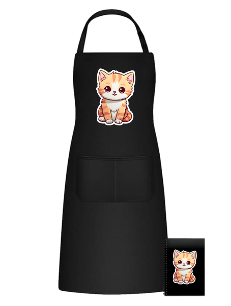 Kitten Cat 3 Kawaii Sticker Theme Aprons Birthday Christmas Gift 502