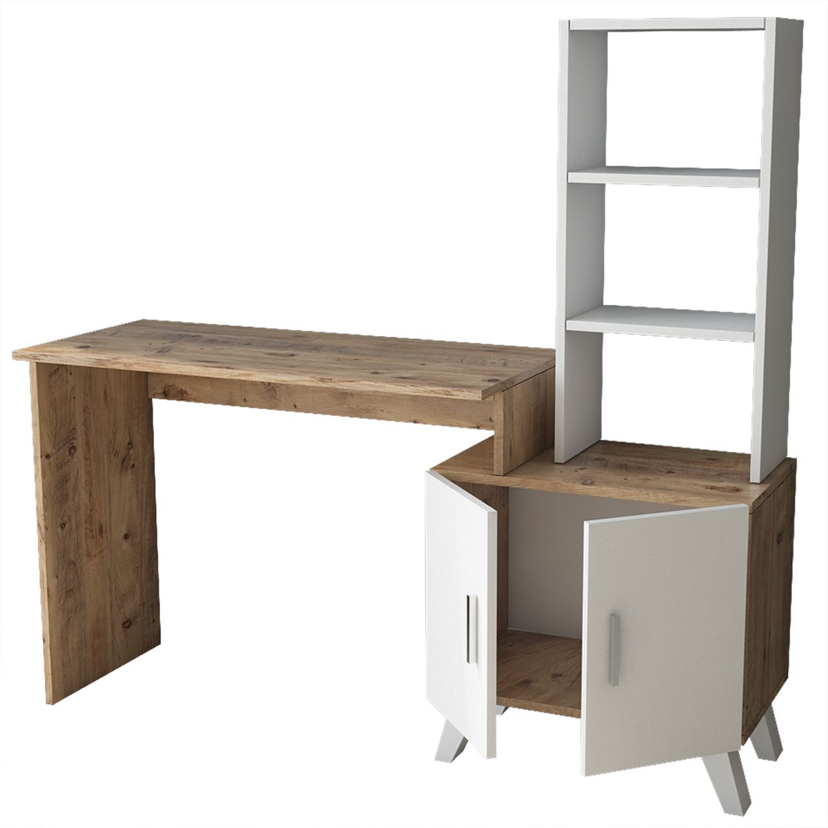 Yurupa Work Study Desk with 3 tier Shelves and Storage Shop Today