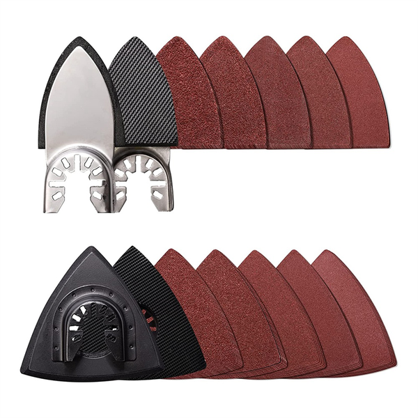 104Pcs Oscillating Tool Detail Sanding Pads, 2Pcs Triangle Sanding Pads and