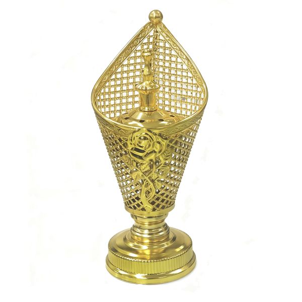 BUC Golden Rose Metal Incense Burner for Relaxation, Meditation Home Décor