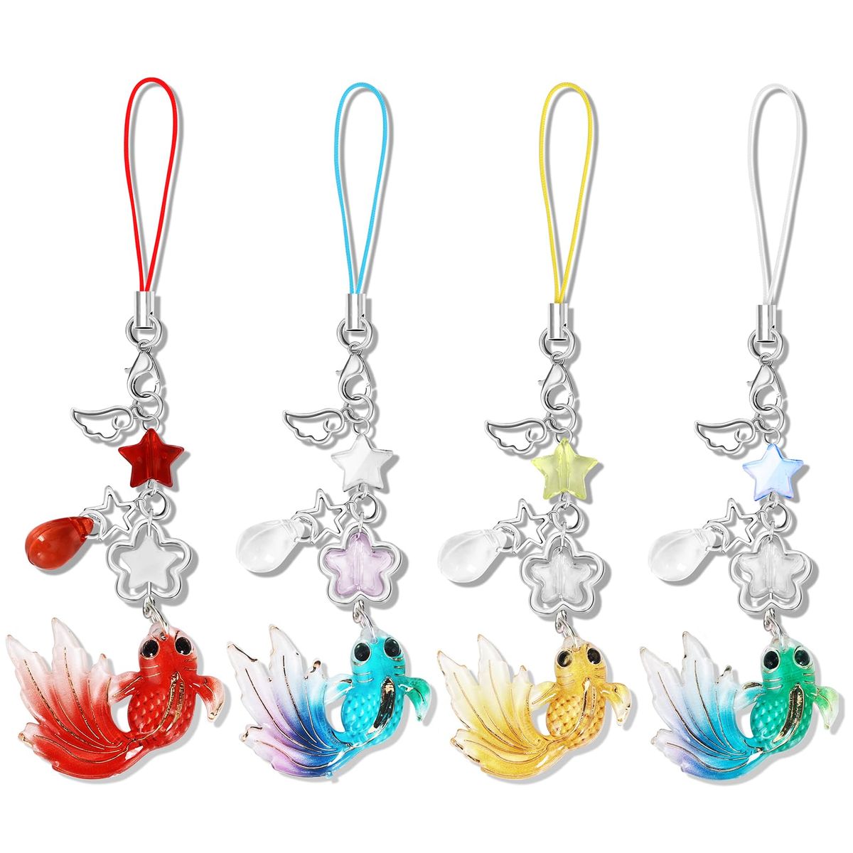 Charms for Case Kawaii Car Lucky Koi Keychain Charm Kit Charm for Phone