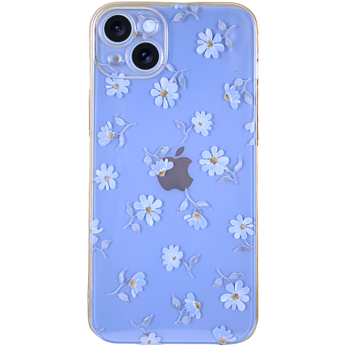 clear-phone-case-with-blue-flowers-leaves-print-iphone-15-plus