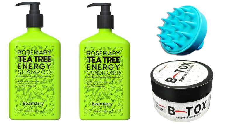 Beamarry Tea Tree Energy Set + Sarah Beauty B-Tox 150g + Shampoo Brush(02)
