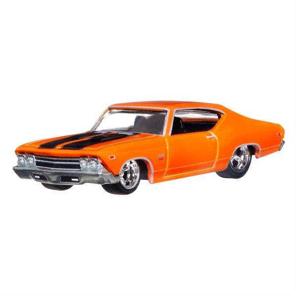 HotWheels-1969 Chevrolet Chevelle SS 396 - Orange with Black Stripes