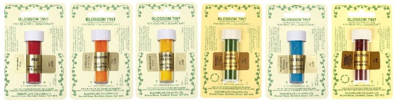Sugarflair Rainbow Colour Cake Edible Blossom Tints Food Dust Powder x 6
