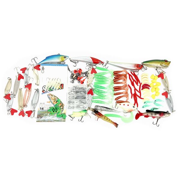 Fishing Lure 176 Piece Soft and Metal