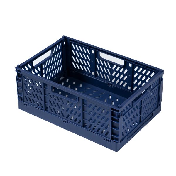 Fine Living Folding Crate - Small Blue