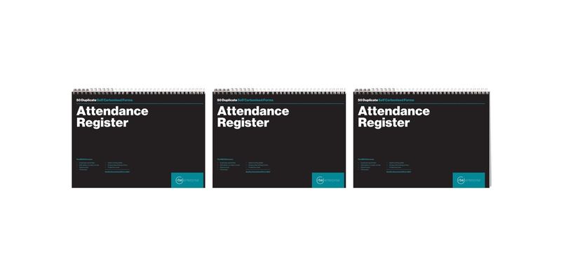 RBE Attendance Register Spiral Bound Book A4 3's