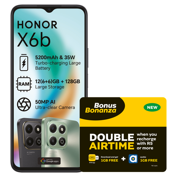Honor X6b 128GB LTE Dual Sim - Forest Green + MTN SIM KIT &amp; LTE Device Promotion