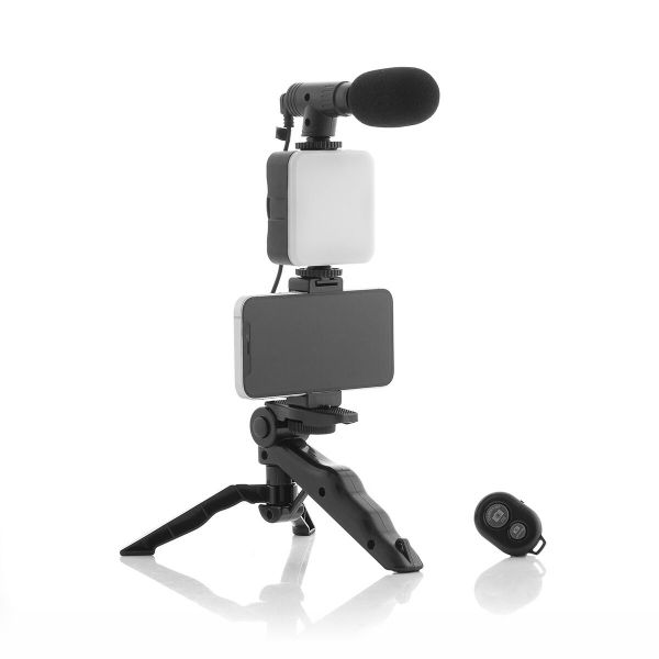 InnovaGoods - Vlogging Kit with Light, Microphone and Remote Control Plodni