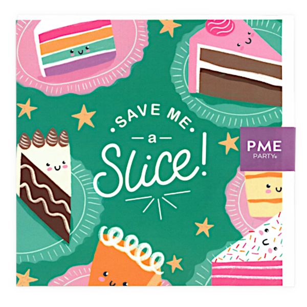 PME Greetings Cards with Envelope for Cakes - Save Me A Slice