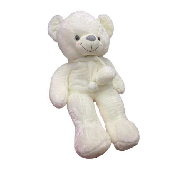 Tanotib Cute Cuddly Plush Teddy Bear with Scarf- Giant -120cm - White