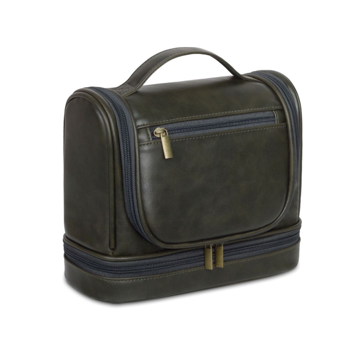 PU Leather Travel Toiletry Bag Men's Shaving Razor Toiletry Bag