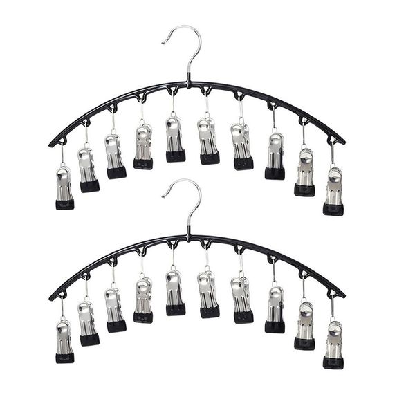 Stainless steel seamless non-slip household multifunctional hanger-2pcs