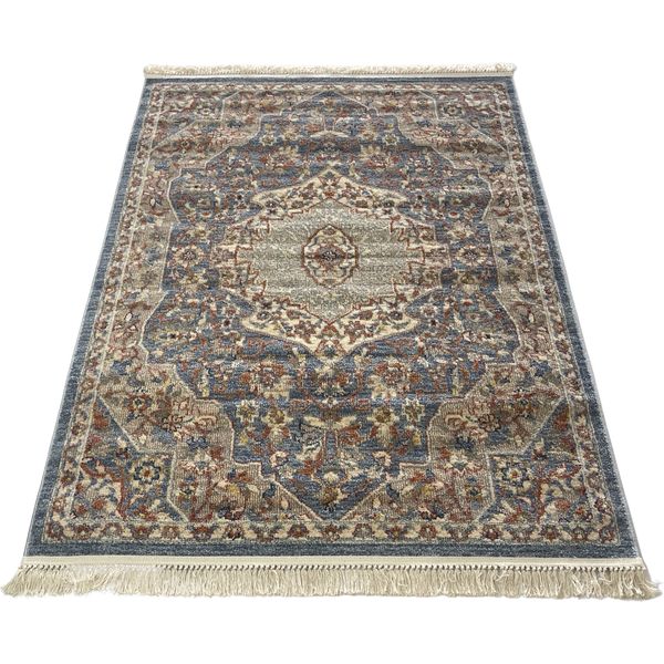 Blue Floral Rug - 200 x 150 cm