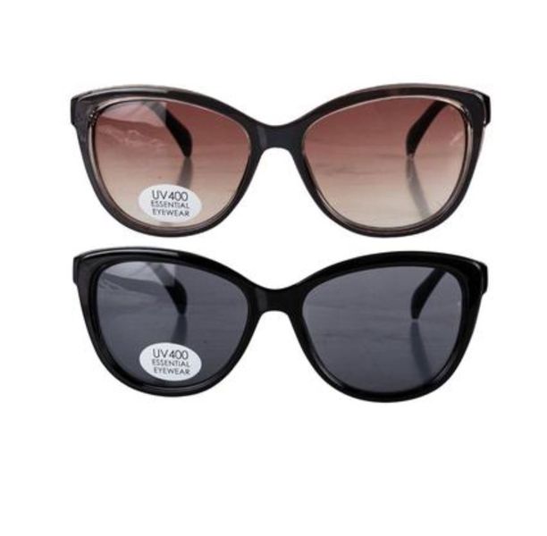 2 Pairs of Ladies Round Cat Eye Sunglasses