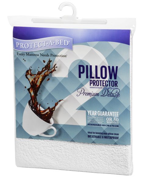 Protect-A-Bed - Premium Deluxe Pillow Protector - White