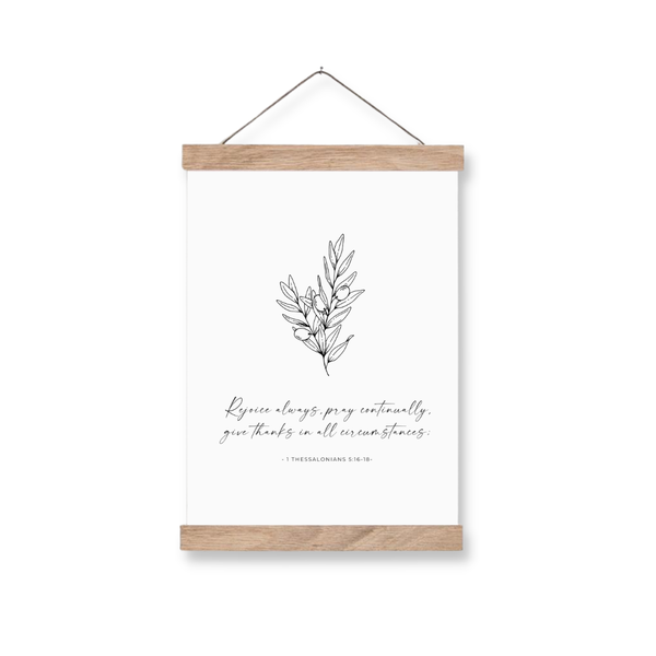 Purpose &amp; Proverbs - Fabric Hanging Art Print - Rejoice Always