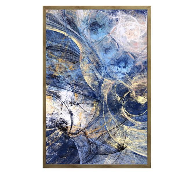 Modern Blue Marble Print Wall Art - 600 x 900 mm
