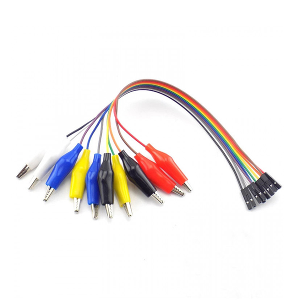 10Pin Alligator Clip to Female Dupont Line - 20cm