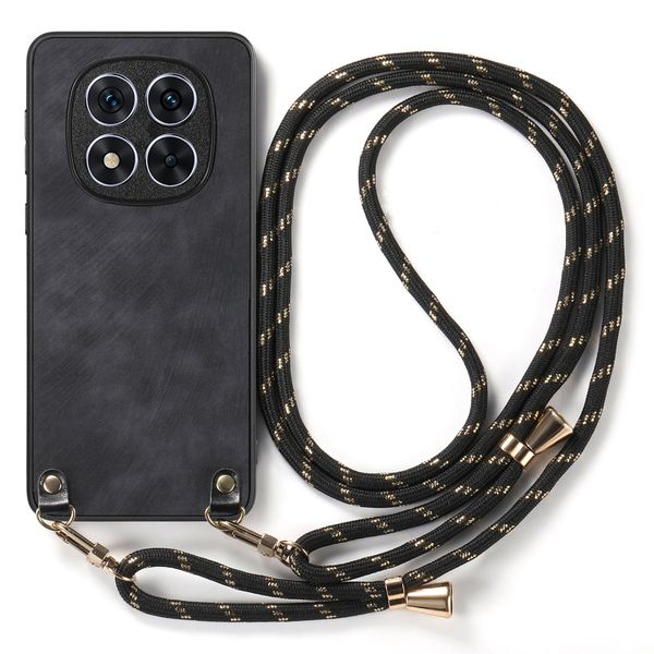 Chain crossbody Solid Color Phone Case Compatible with Redmi Note 14 Pro 5G