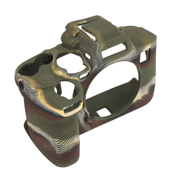 A7R5 Camera Silicone Case, Camouflage Green Protective Skin