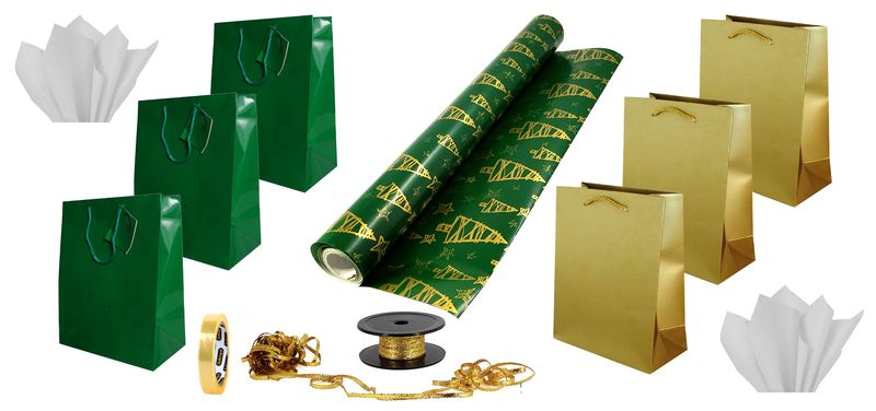 B.Moore - Gift Wrap Kit - Christmas Tree - Red