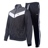 Slazenger Men's Poly Tracksuit - Black/Char/White - Parallel Import ...