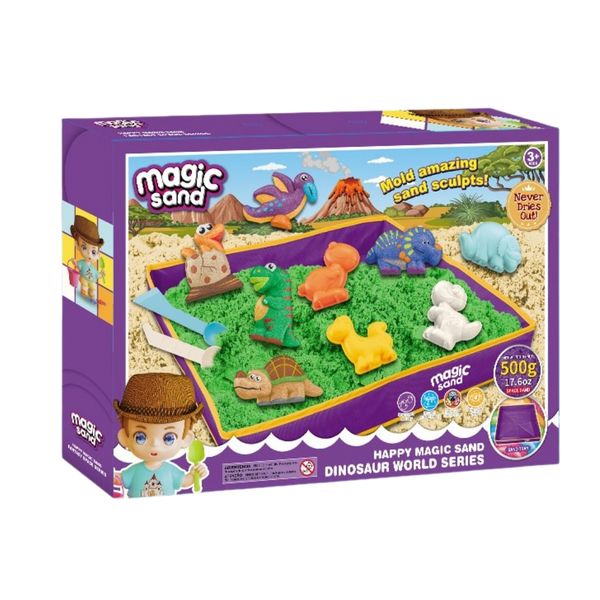 Magic Sand Dinosaur Play Set - Dough Toys for Toddlers - Sensory Play Putty