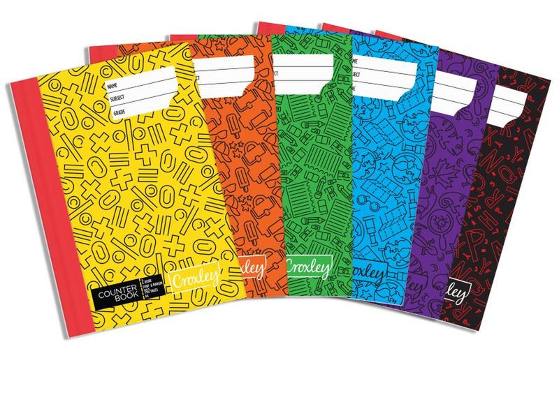 Croxley Eco Friendly Counter Book A4 192 Page - Assorted 6 Pack