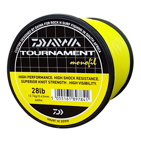 Daiwa Tournament Nylon Fishing Line 12.7KG/28Lb .43MM Colour Yellow 660m  Spool, Shop Today. Get it Tomorrow!