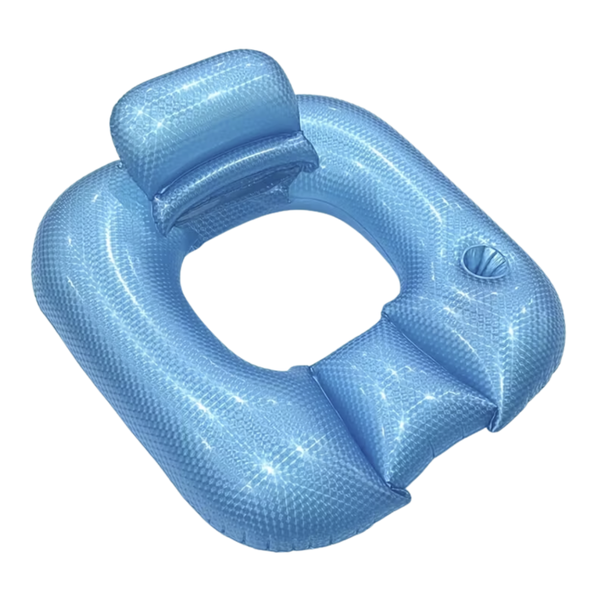 Neon Inflatable Pool Chair with Cup Holder