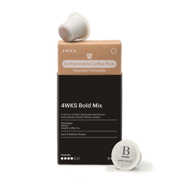 4WKS Bold Mix - 10 Compostable Nespresso Compatible Coffee Capsules
